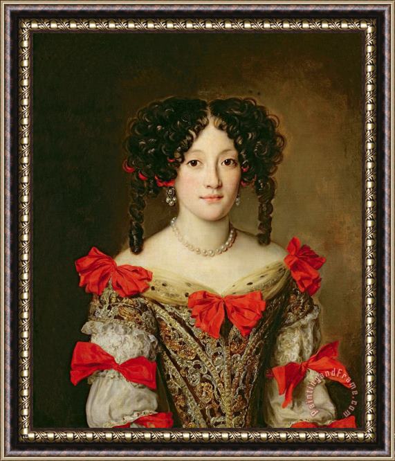 Jacob Ferdinand Voet Portrait Of A Woman Framed Painting