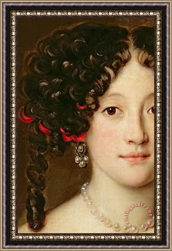 Jacob Ferdinand Voet Portrait Of A Woman Framed Painting