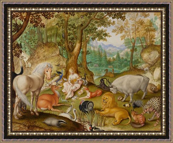 Jacob Hoefnagel Orpheus Charming The Animals Framed Print