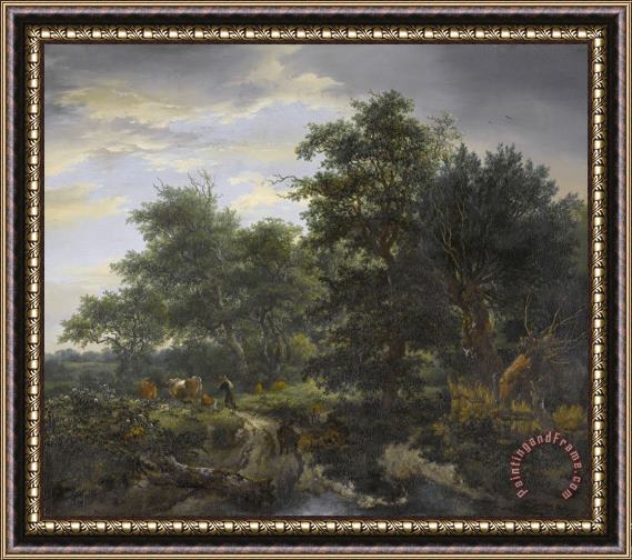 Jacob Isaacksz. Van Ruisdael Forest Scene Framed Print