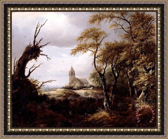 Jacob Isaacksz. van Ruisdael Landscape with a Church Framed Painting