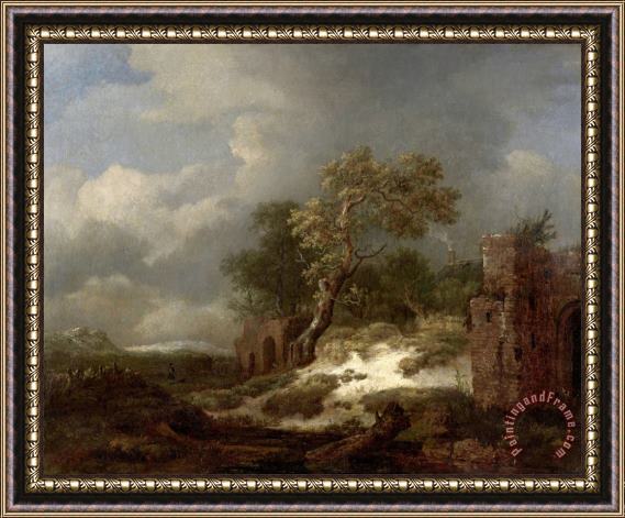 Jacob Isaacksz. Van Ruisdael Landscape with Ruins Framed Print