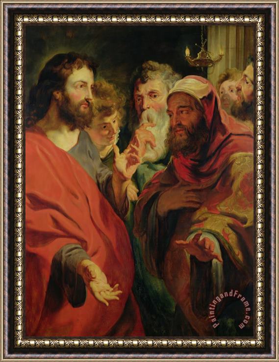 Jacob Jordaens Christ Instructing Nicodemus Framed Painting