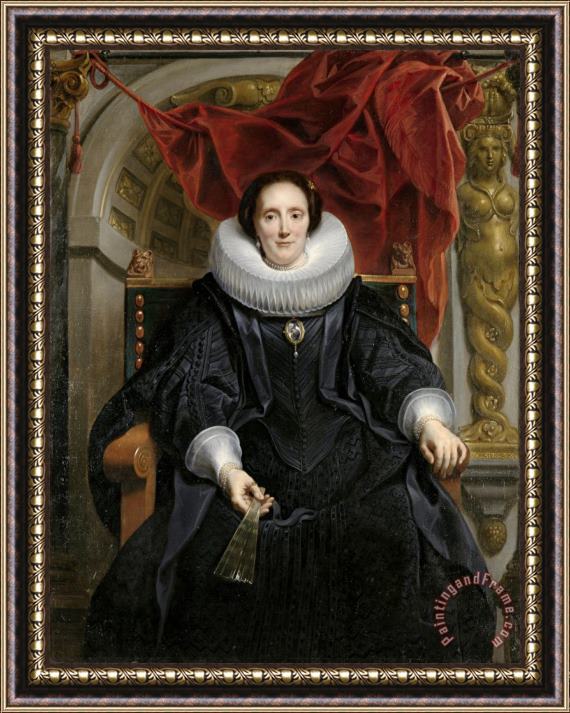 Jacob Jordaens Portrait of Catharina Behaghel Framed Print