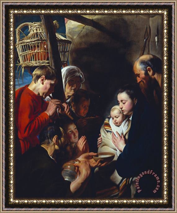 Jacob Jordaens The Adoration Of The Shepherds Framed Painting