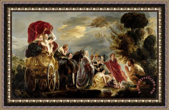 Jacob Jordaens The Meeting of Odysseus And Nausicaa Framed Painting