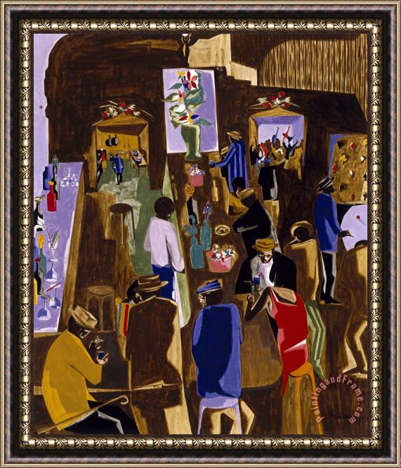 Jacob Lawrence The Brown Angel Framed Painting