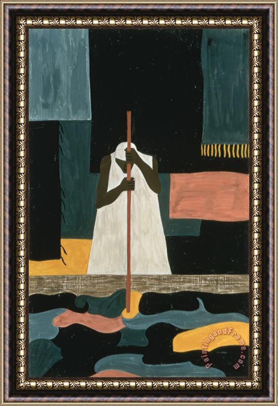 Jacob Lawrence The Migration Series, Panel No. 57: The Female Workers Were The Last to Arrive North Framed Painting
