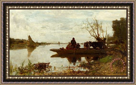 Jacob Maris Ferry Framed Painting