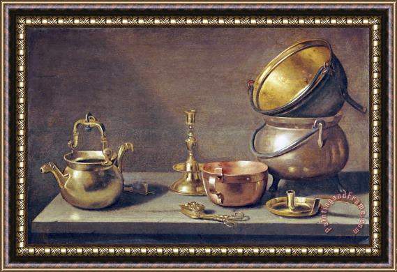 Jacob Willemsz. Delff the Elder A Still Life of Kitchenware Framed Painting