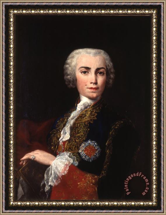 Jacopo Amigoni Retrato De Carlo Maria Broschi, Farinelli Framed Painting