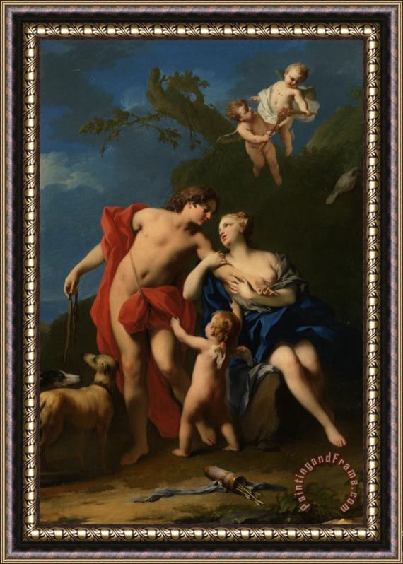 Jacopo Amigoni Venus And Adonis Framed Print