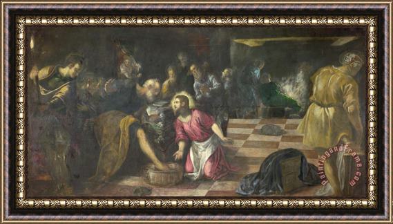 Jacopo Robusti Tintoretto Christ Washing The Feet of The Disciples Framed Print