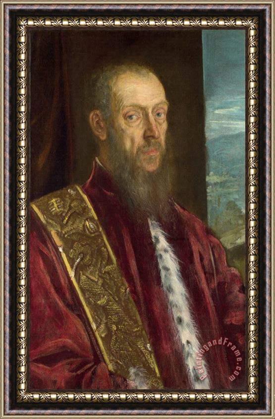 Jacopo Robusti Tintoretto Portrait of Vincenzo Morosini Framed Print