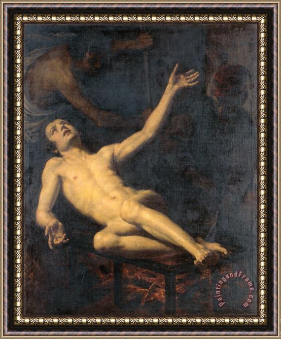 Jacopo Vignali The Martyrdom of Saint Lawrence Framed Painting