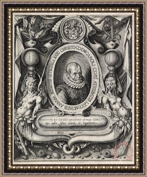 Jacques de Gheyn Ii Portrait of Carolus Clusius (charles De L'ecluse, 1526 1609) Framed Print