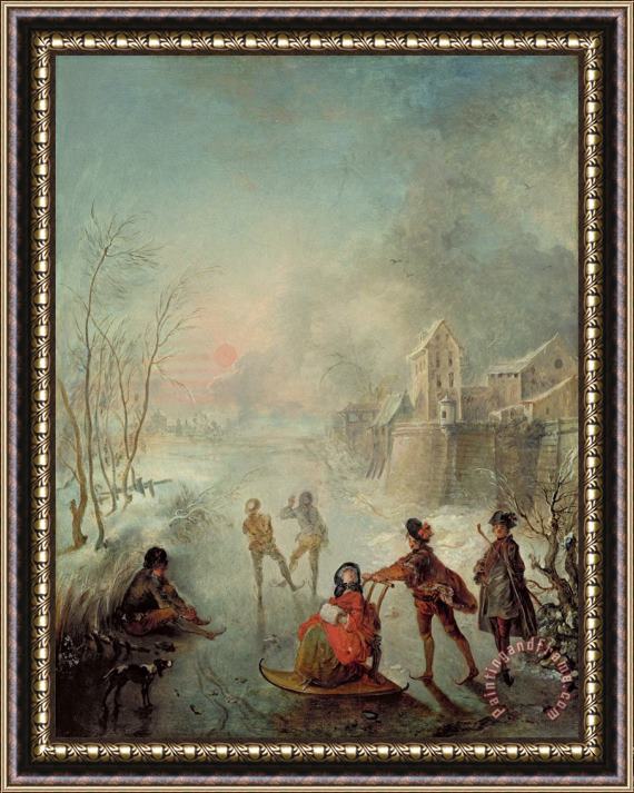 Jacques de Lajoue Winter Framed Painting