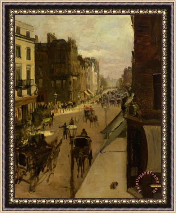 Jacques Emile Blanche A Street Scene in London Framed Painting