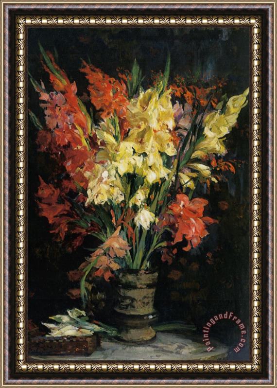 Jacques Emile Blanche Gladioli Framed Painting