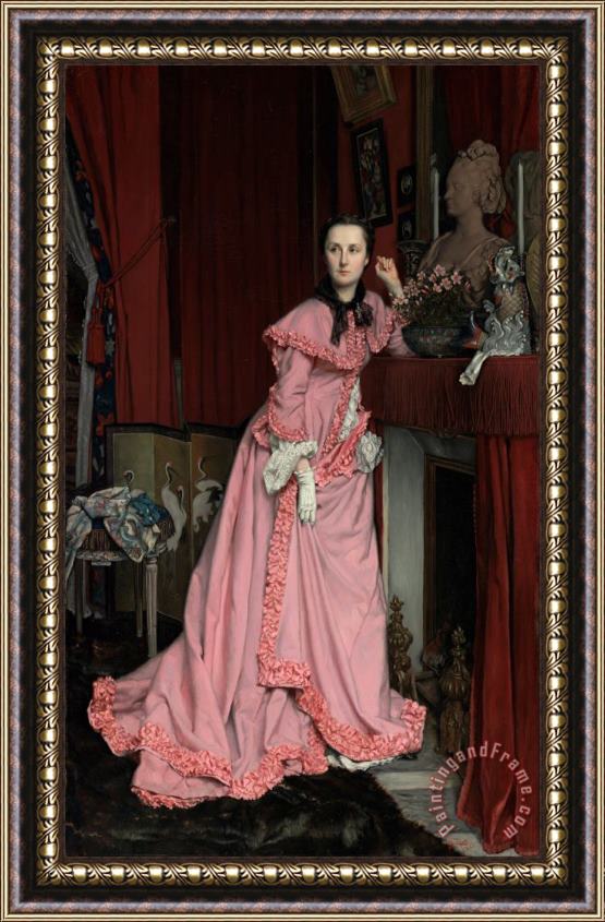 Jacques Joseph Tissot  Portrait of The Marquise De Miramon, Nee, Therese Feuillant Framed Print