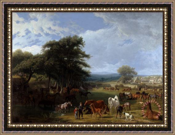 Jacques-Laurent Agasse Lord Rivers's Stud Farm, Stratfield Saye Framed Painting