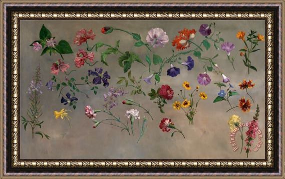 Jacques-Laurent Agasse Studies of Flowers Framed Painting
