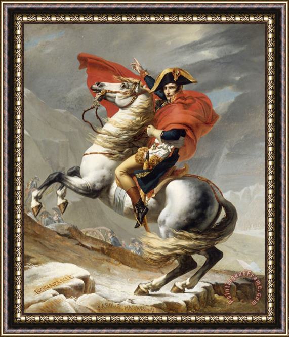 Jacques Louis David Bonaparte Crossing The Grand Saint-bernard Pass Framed Print