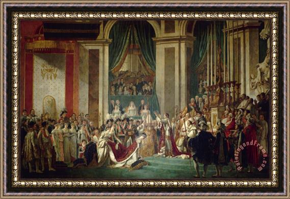 Jacques Louis David Le Couronnement De L'empereur Et De L'imperatrice, 2 Decembre 1804 Framed Print