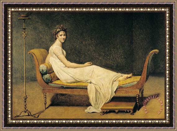 Jacques Louis David Madame Recamier Framed Painting