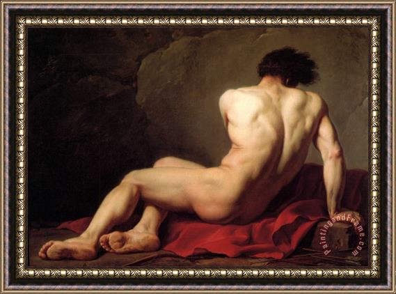 Jacques Louis David Male Nude Known As Patroclus Framed Print
