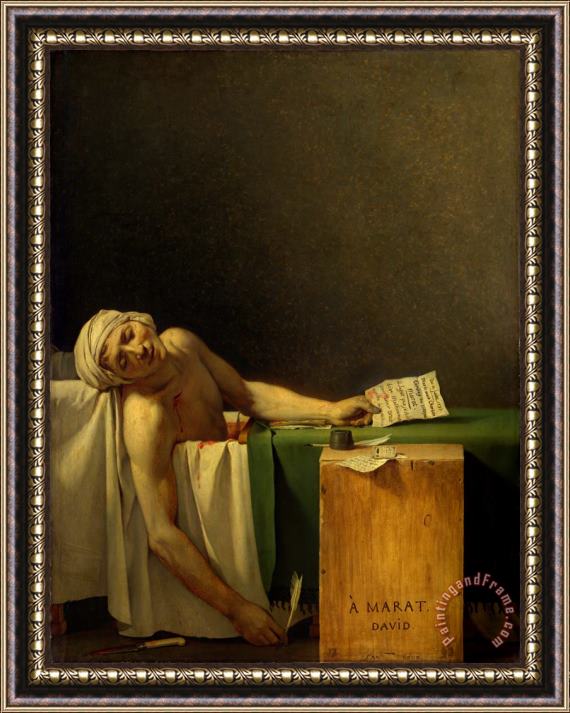 Jacques Louis David Marat Assassinated Framed Painting