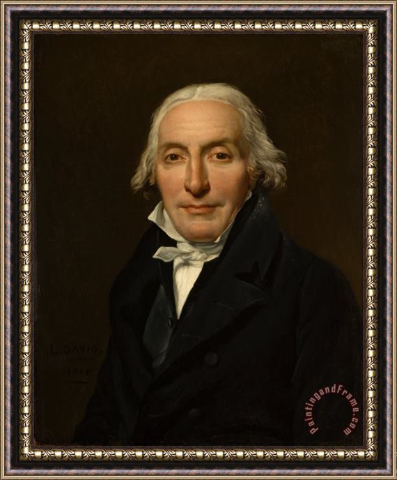 Jacques Louis David Portrait of Jean Pierre Delahaye Framed Painting
