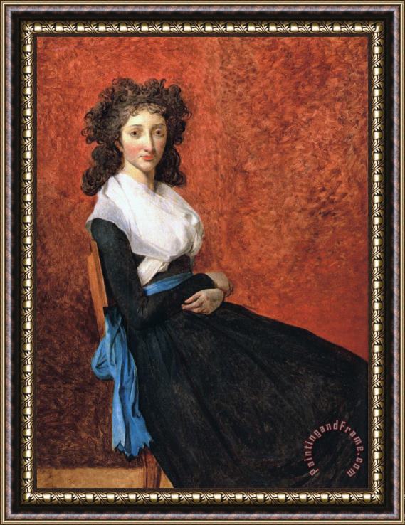 Jacques Louis David Portrait of Louise Trudaine Framed Painting