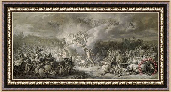 Jacques Louis David The Combat of Diomedes,1776 Framed Painting