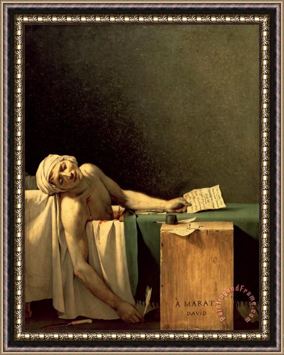 Jacques Louis David The Death of Marat Framed Painting
