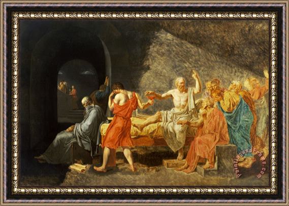 Jacques Louis David The Death of Socrates Framed Painting
