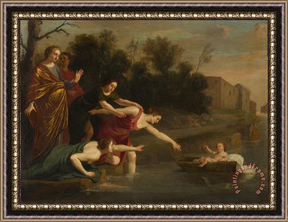 Jacques Stella The Finding Of Moses Framed Painting
