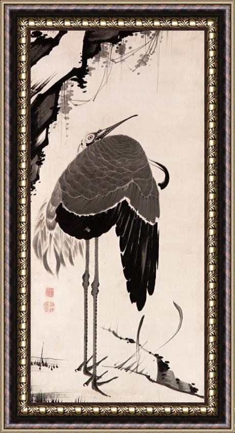 Jakuchu Cranes (2) Framed Print