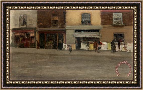 James Abbott McNeill Whistler Chelsea Shops Framed Painting