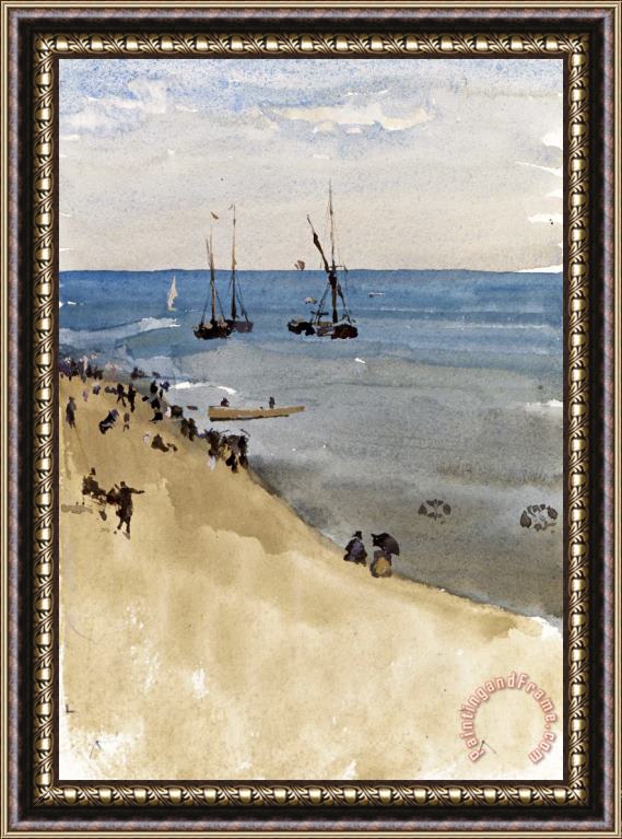 James Abbott McNeill Whistler Green And Silver The Bright Sea, Dieppe Framed Print