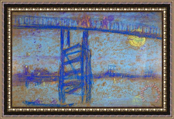 James Abbott McNeill Whistler Nocturne Battersea Bridge Framed Print