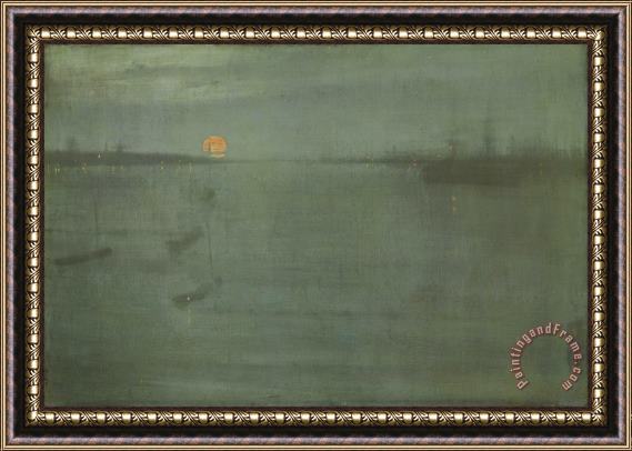 James Abbott McNeill Whistler Nocturne Blue And Gold Southampton Water Framed Painting