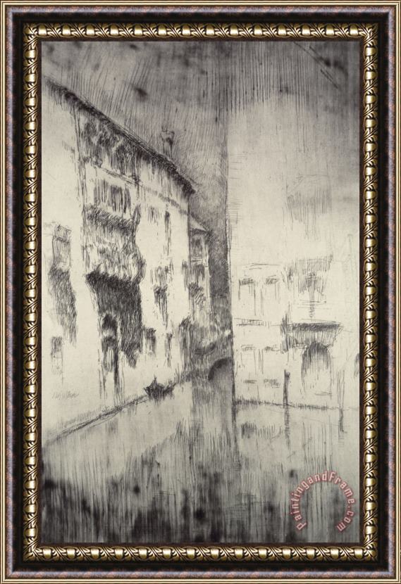 James Abbott McNeill Whistler Nocturne Palaces Framed Painting