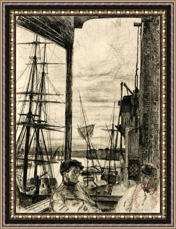 James Abbott McNeill Whistler Rotherhithe Framed Painting
