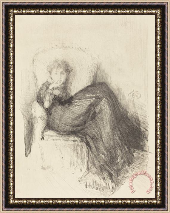 James Abbott McNeill Whistler Study Maude Seated Framed Painting