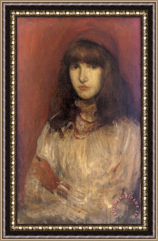 James Abbott McNeill Whistler The Little Red Glove Framed Painting