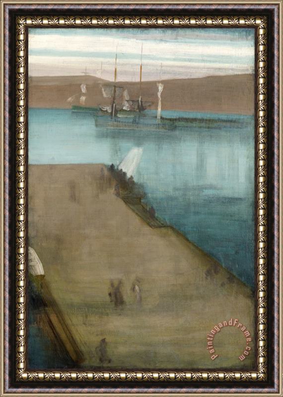 James Abbott McNeill Whistler Valparaiso Harbor Framed Painting
