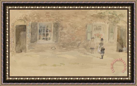 James Abbott McNeill Whistler Village Shop, Chelsea Framed Painting