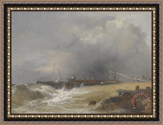 James Baker Pyne Littlehampton pier on the Sussex Coast Framed Print