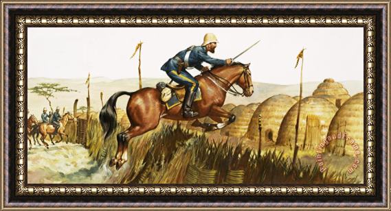 James Edwin McConnell Captain Beresford in The Zulu Wars Framed Painting